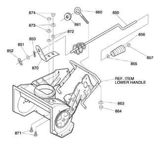 Chute Rod Assembly Diagram and Parts List for 620351X16NB 2004 Briggs and Stratton Snow Blower